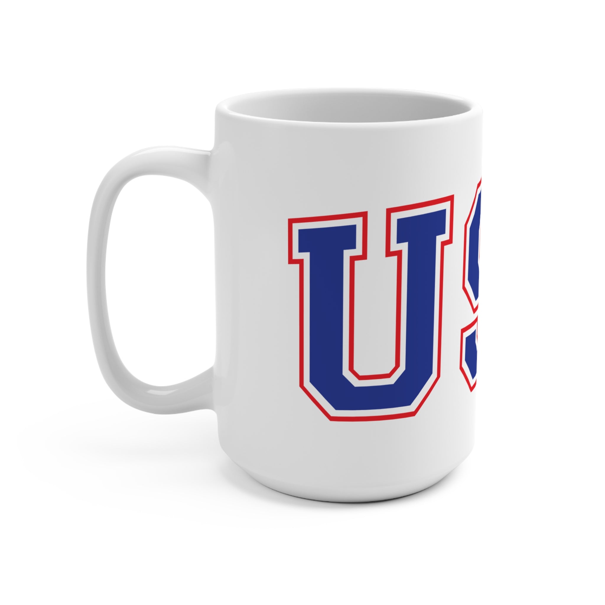USA Themed Mug, 15oz Coffee Cup, Patriotic Gift for Independence Day, Sports Events, & Everyday Use