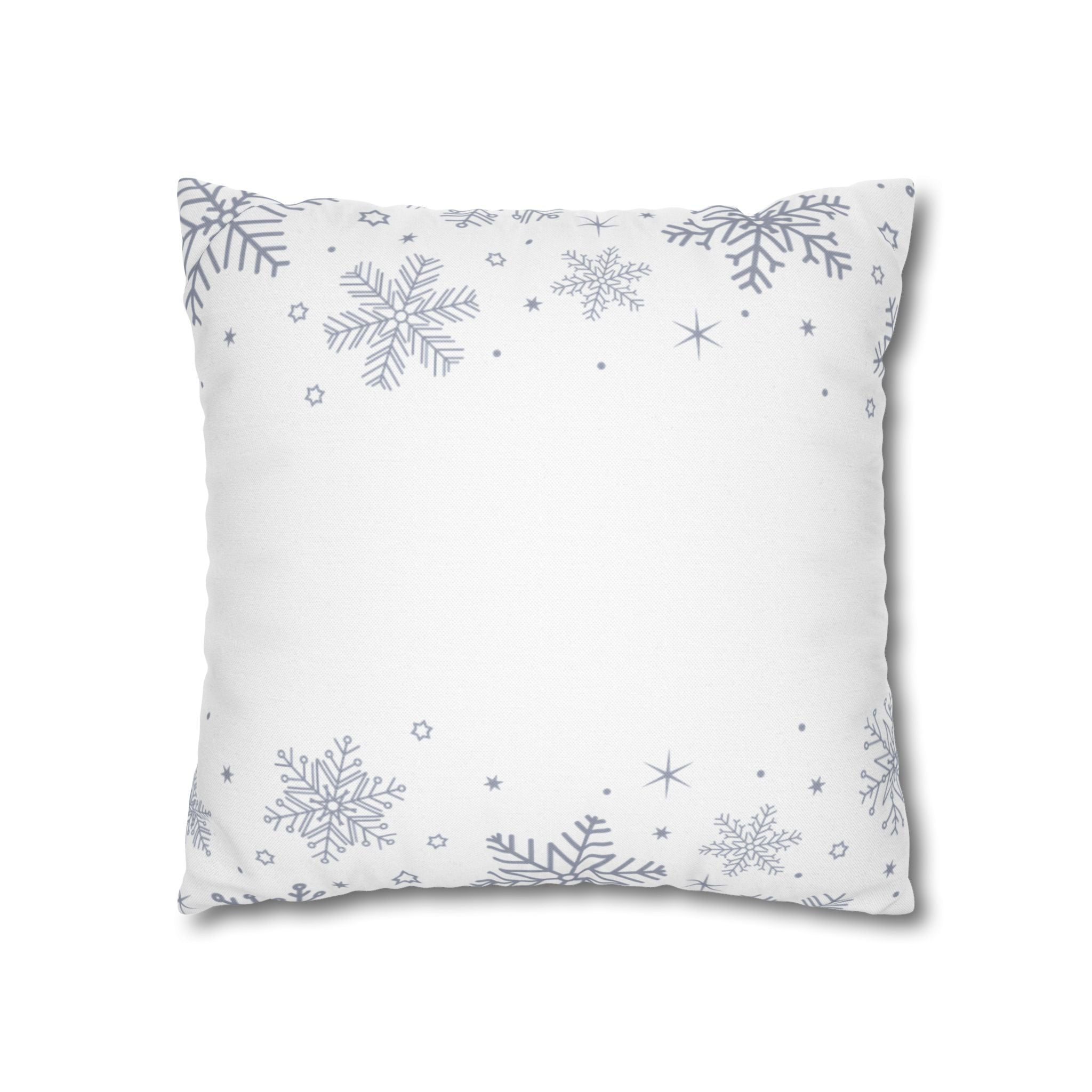 Let It Snow Holiday Pillowcase - Festive Snowflake Decorative Throw Pillow