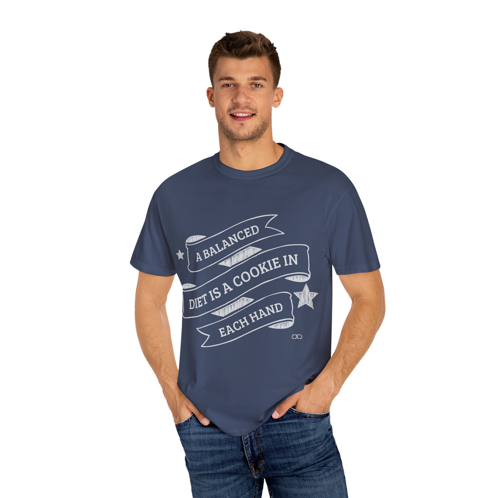 Balanced Cookie T-Shirt, Funny Gift for Foodies, Cookie Lover Shirt, Unisex Humor Tee, Ideal for Birthdays and Holidays