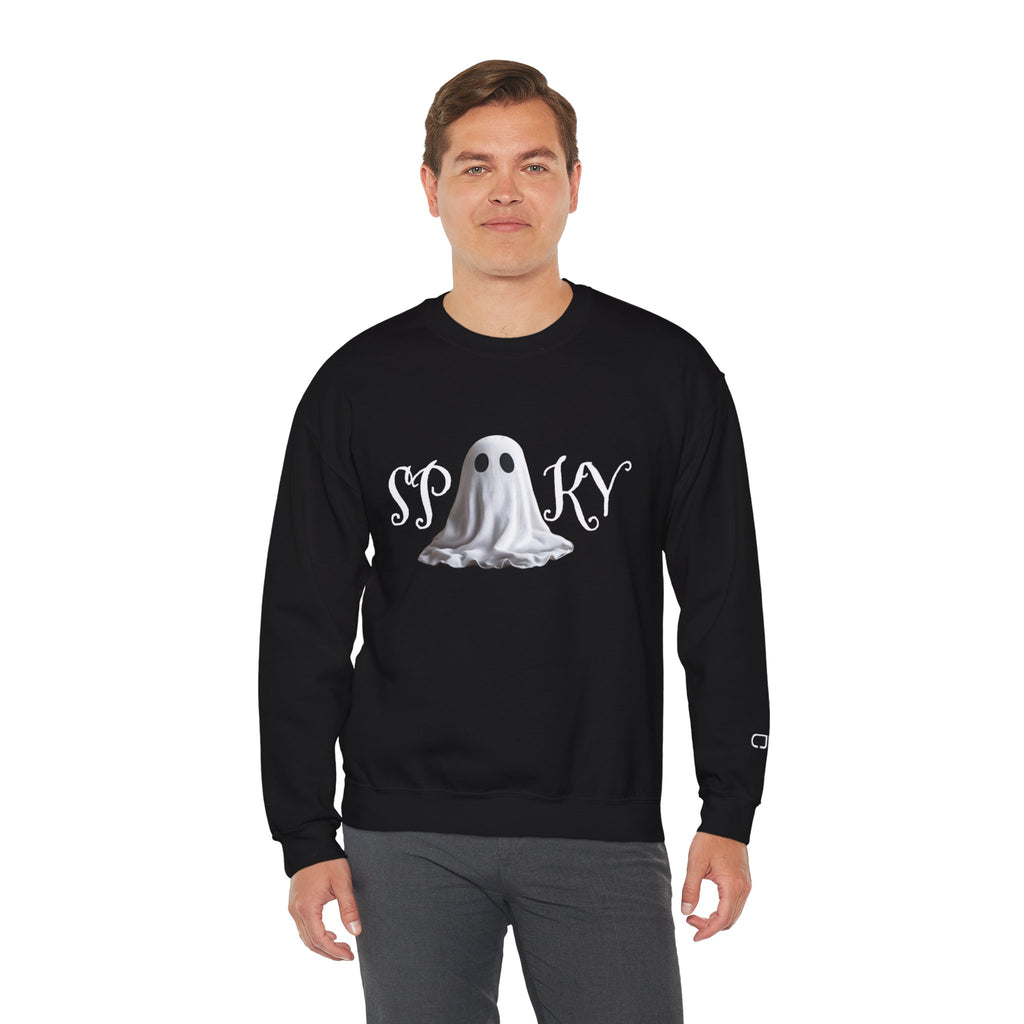 Spooky Ghost Sweatshirt, Halloween Clothing, Funny Sweatshirt, Unisex Crewneck, Fall Apparel, Cozy Gift