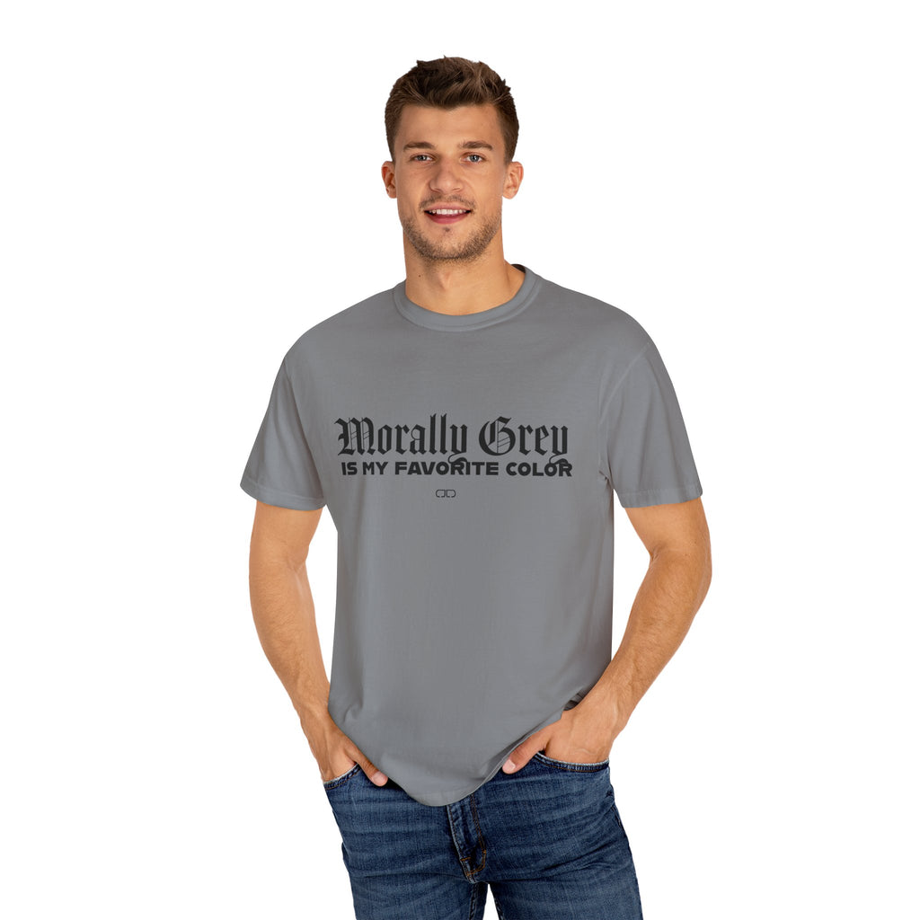 Morally Grey Unisex T-Shirt, Casual Wear, Gift for Friends, Funny Tee, Trendy Fashion, Simple Style