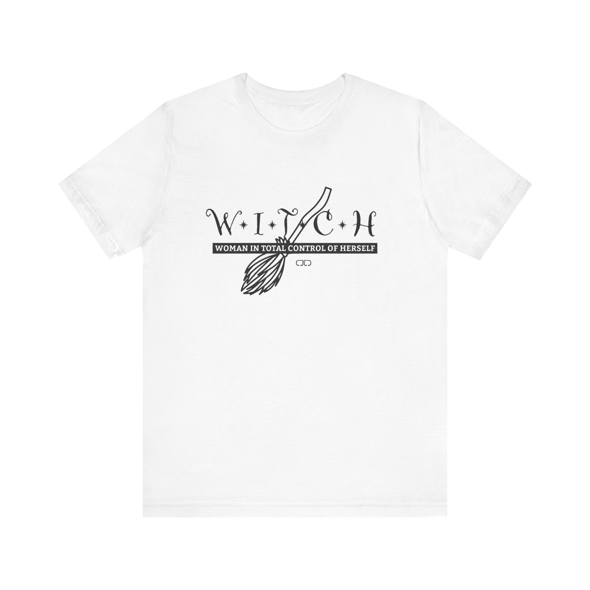 Witch Woman In Control of Herself Tee - Unisex Jersey Short Sleeve Shirt, Perfect for Witches, Gift for Halloween, Spiritual Wear, Self-Empowerment Apparel