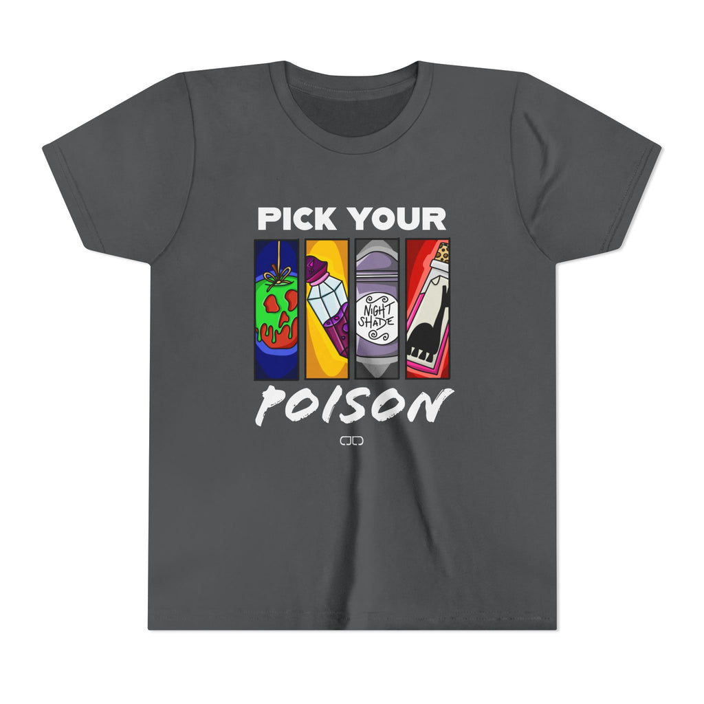 Pick Your Poison Youth Graphic Tee, Fun Casual Wear, Gift for Teenagers, Party Outfit, Cool Graphic T-Shirt