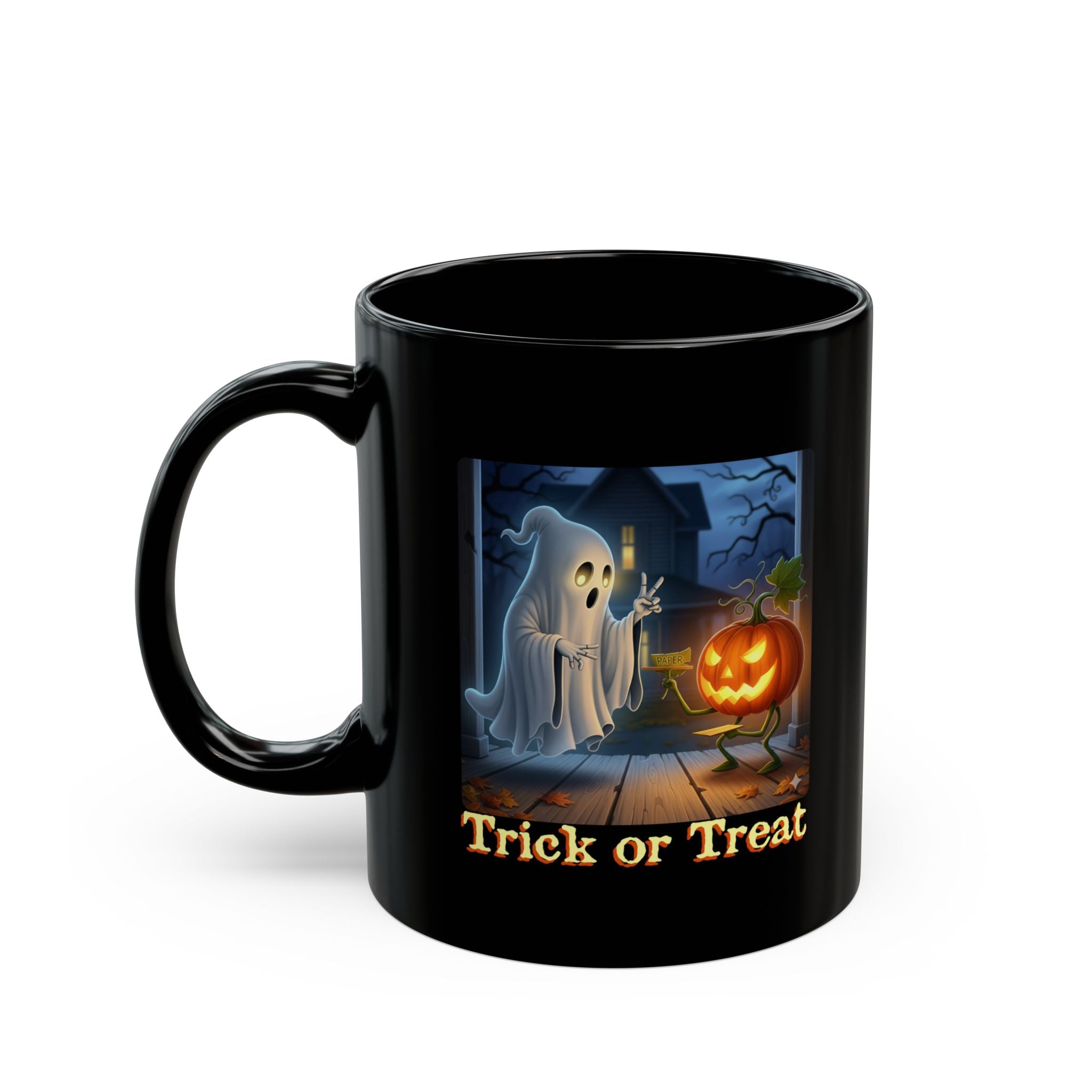 Halloween Trick or Treat Mug - Spooky Coffee Cup for Halloween, Perfect Gifting for Fall, Autumn Celebration, Add to Your Kitchen Decor