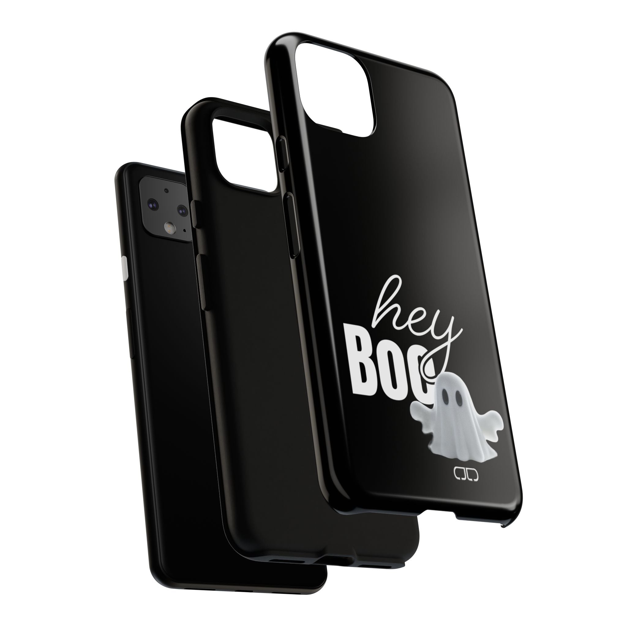 Hey Boo Tough Case, Ghost-Themed Phone Case, Cute Halloween Accessory, Spooky Gift for Friends, Tech Halloween Decor