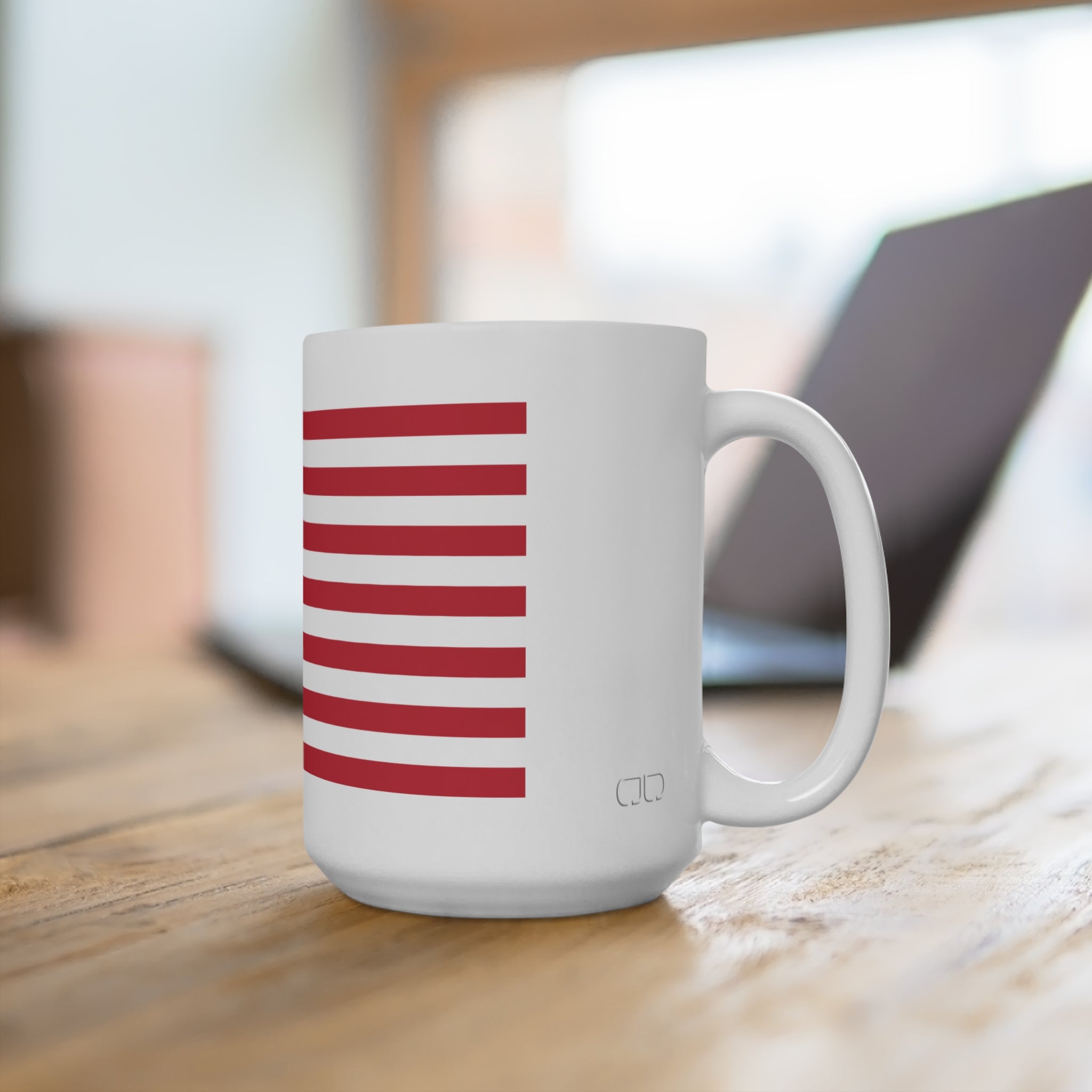 Patriotic American Flag Mug | 15oz Ceramic Coffee Cup | Perfect for Independence Day, Veterans Day, Gifts for Grads, USA Lover