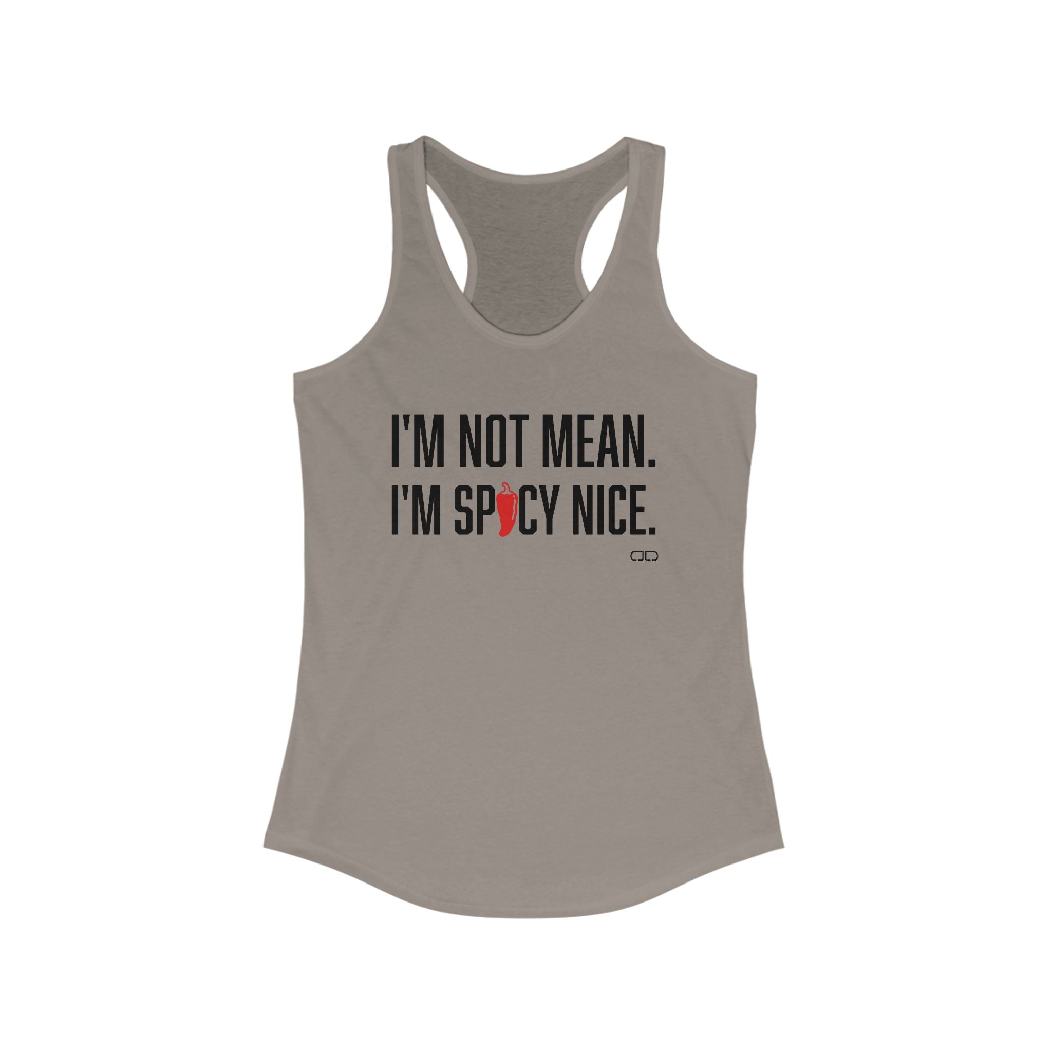 Spicy Nice Racerback Tank for Women, Funny Workout Top, Casual Summer Wear, Gift for Friends, Women's Fitness Apparel