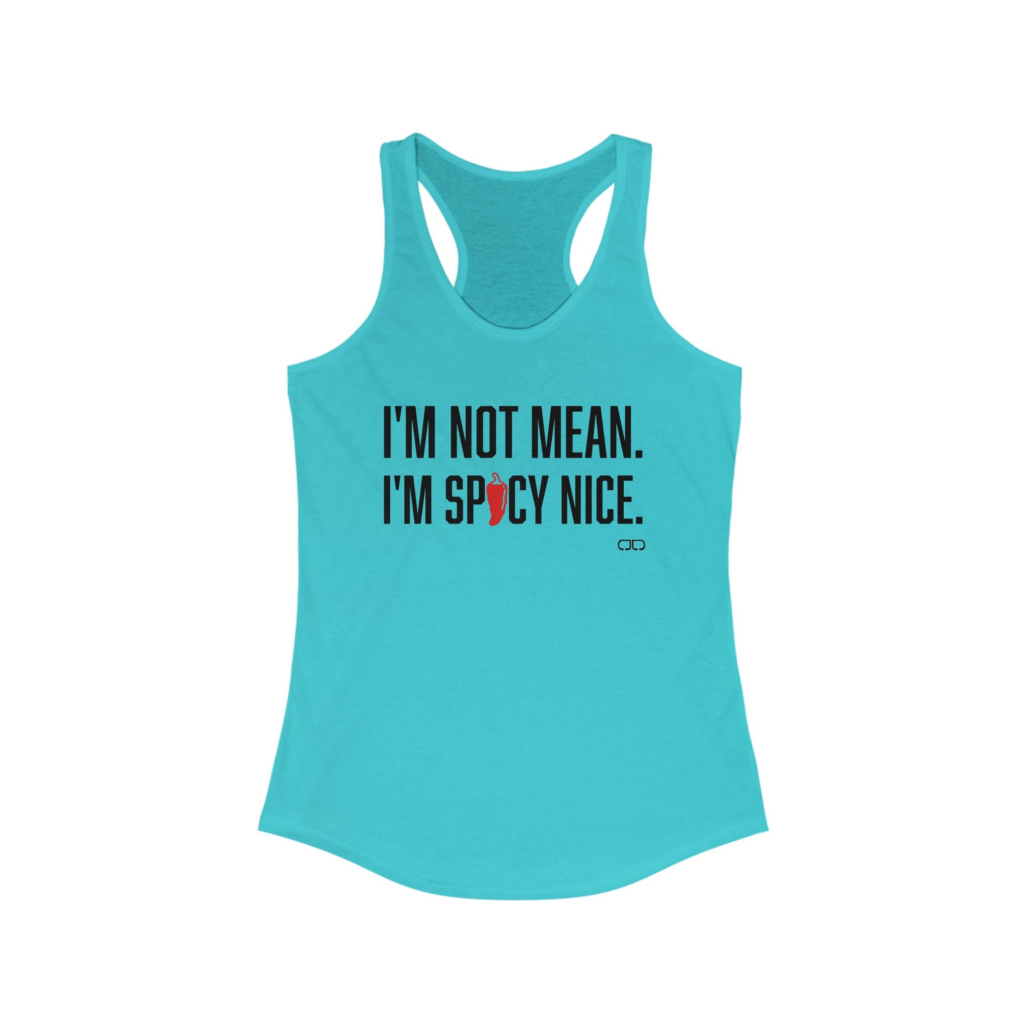 Spicy Nice Racerback Tank for Women, Funny Workout Top, Casual Summer Wear, Gift for Friends, Women's Fitness Apparel