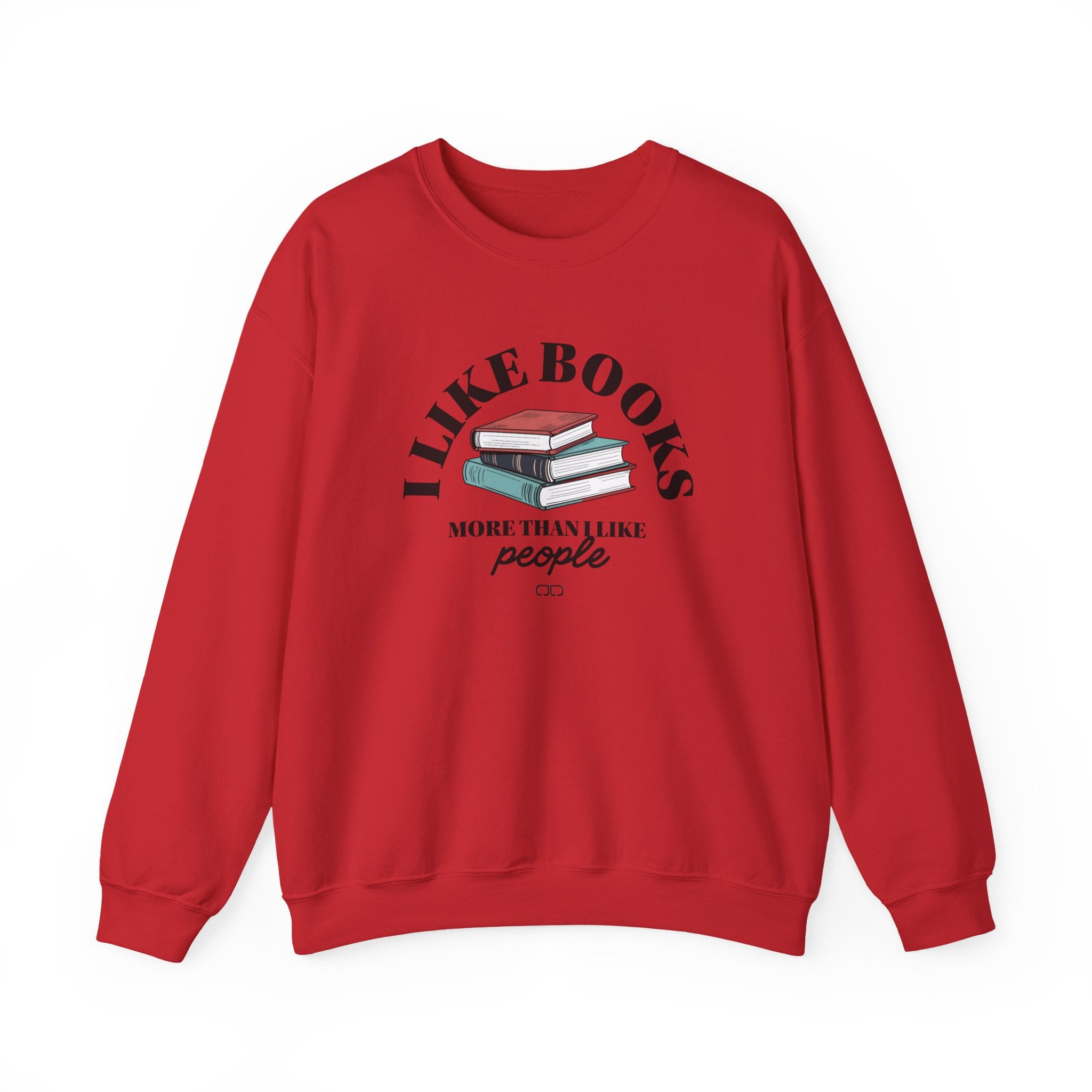 I Like Books More Than People | Cozy Book Lover Crewneck Sweatshirt, Reading Gift, Literature Lover Apparel, Comfy Gift, Bookish Style