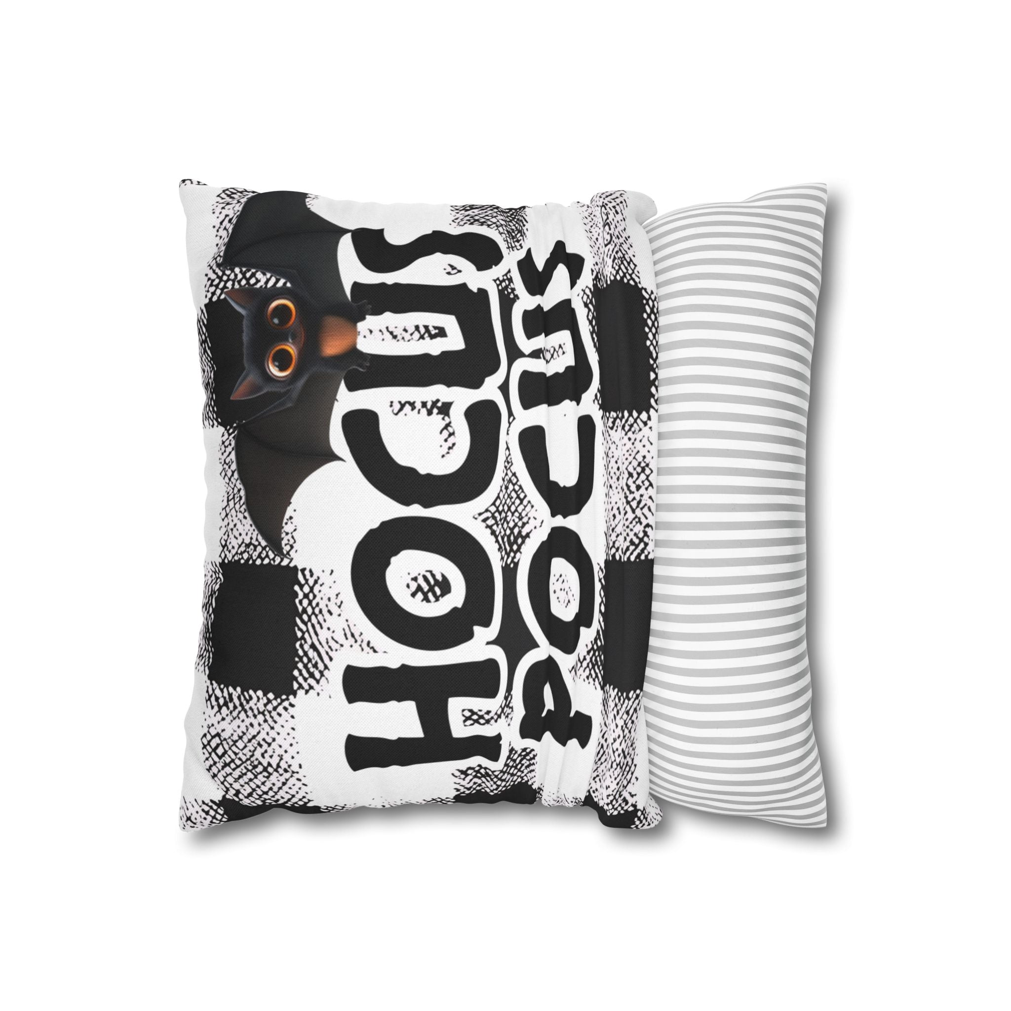 Halloween Decor Square Pillowcase, Spooky Throw Pillow, Hocus Pocus Home Accent, Holiday Cushion, Seasonal Living Room Decor