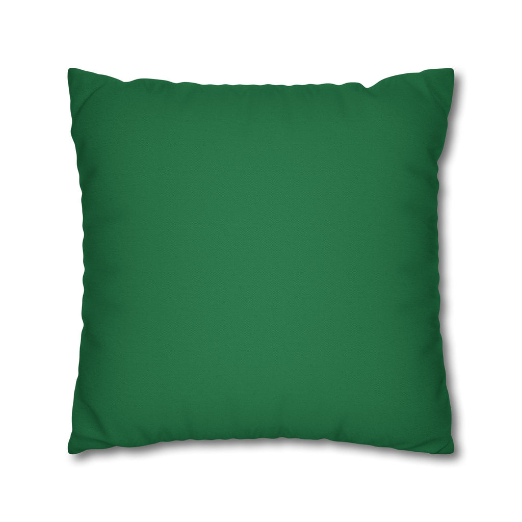 Plaid Reindeer Holiday Pillowcase — Green Christmas Throw Pillow Cover