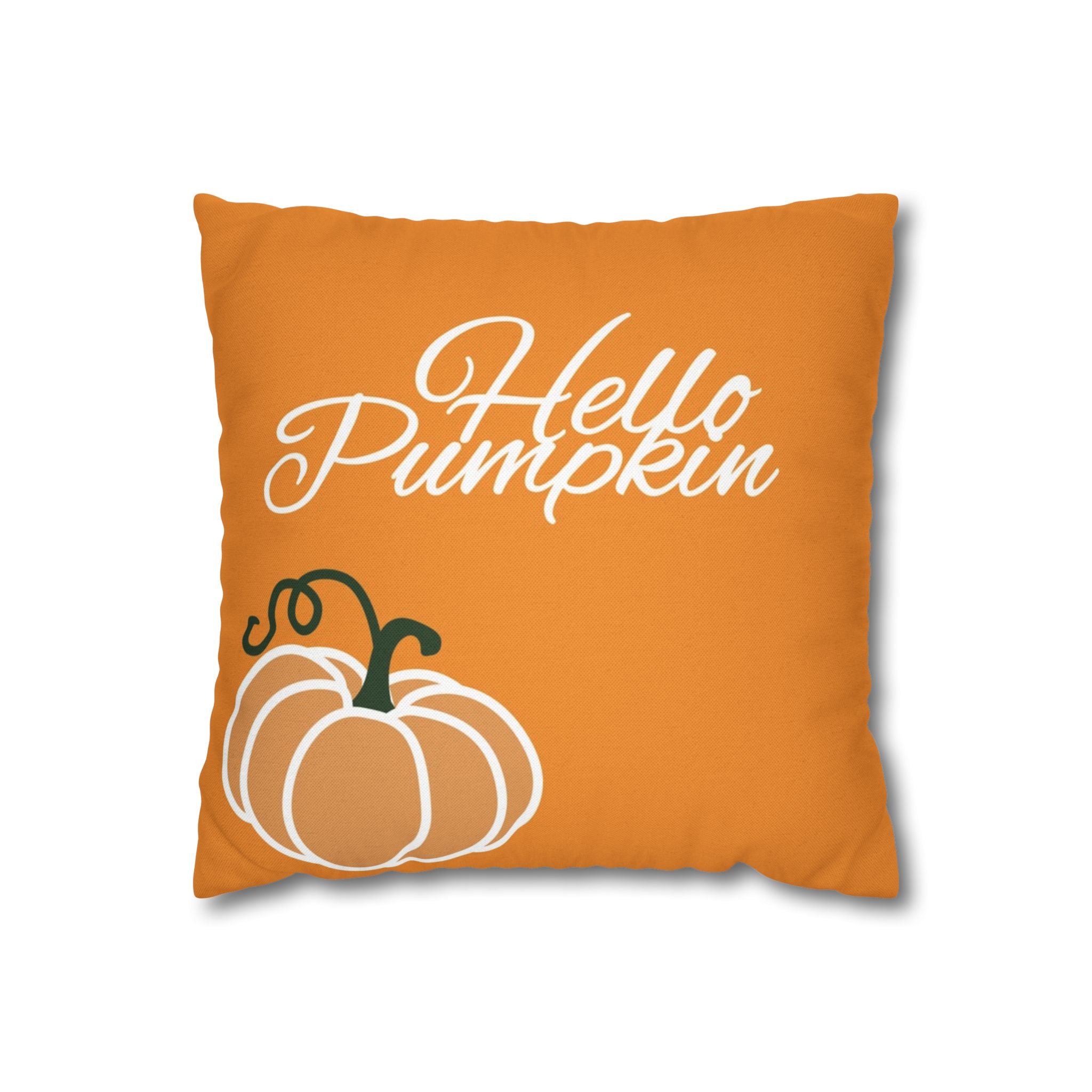 Fall-Themed Decorative Pillowcase - Hello Pumpkin, Autumn Decor, Cozy Home Accent, Thanksgiving Gift, Seasonal Pillow Cover