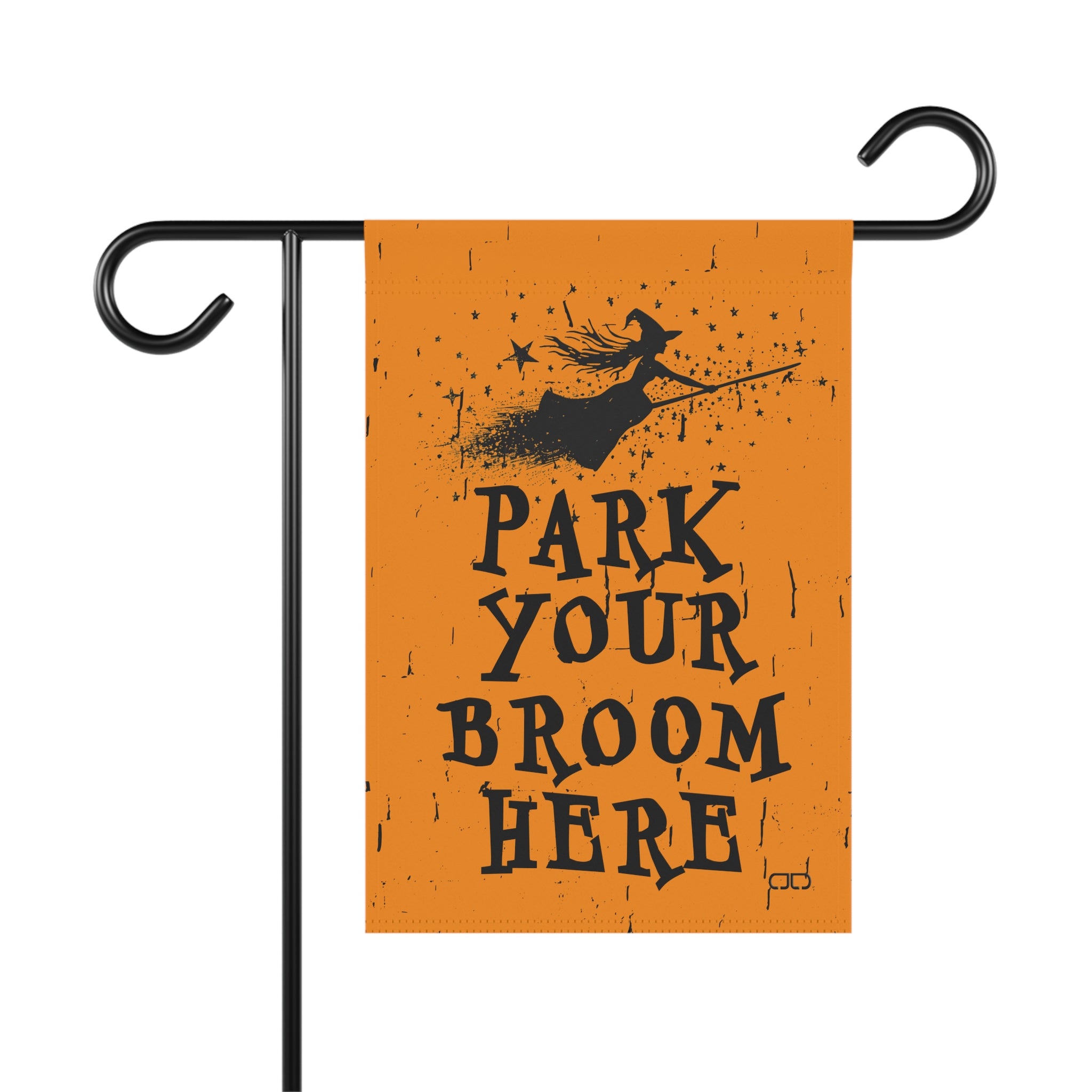 Broom Parking - Halloween Garden Banner, Decorative Outdoor Flag for Fall, Cute Witch Home Decor, Yard Sign for Halloween Party, Spooky Season Decorations