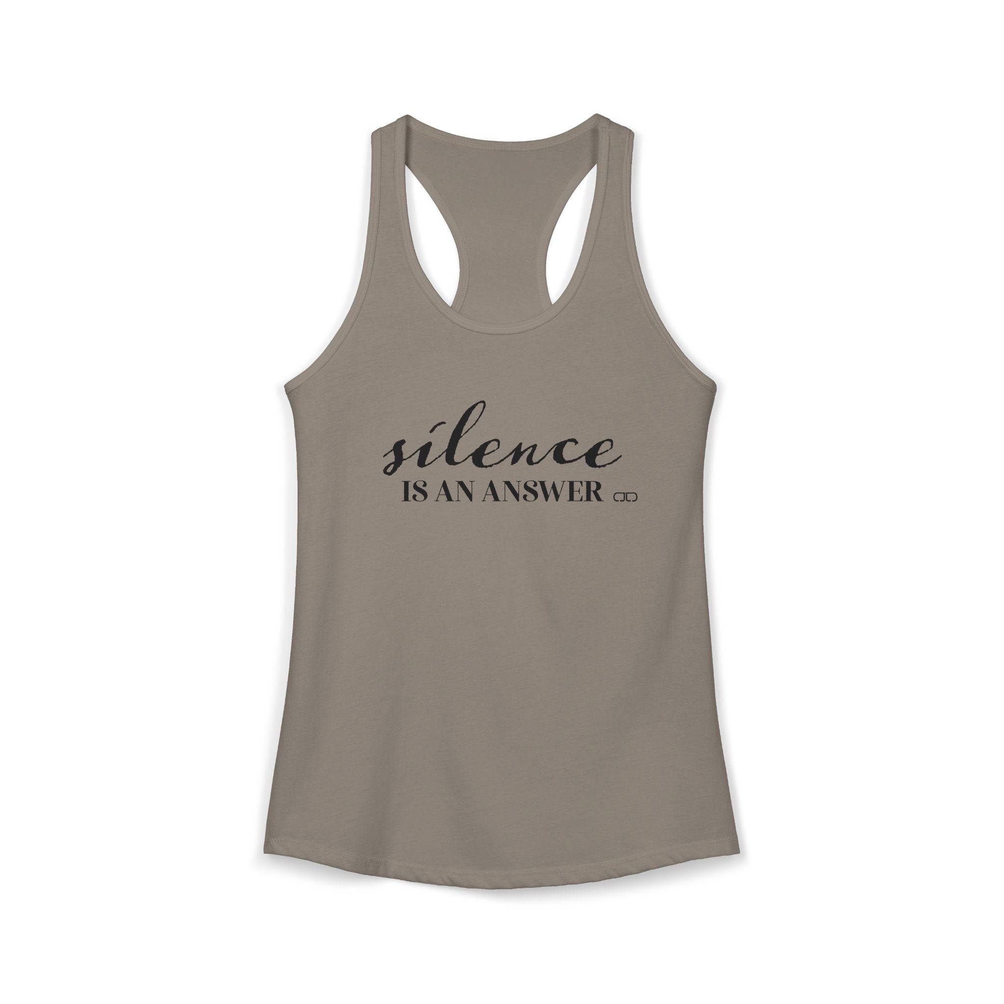 Silence is an Answer Women's Racerback Tanktop