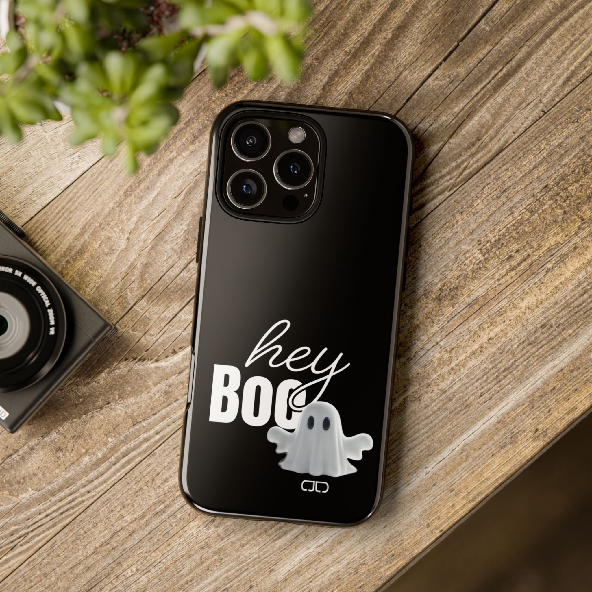 Hey Boo Tough Case, Ghost-Themed Phone Case, Cute Halloween Accessory, Spooky Gift for Friends, Tech Halloween Decor