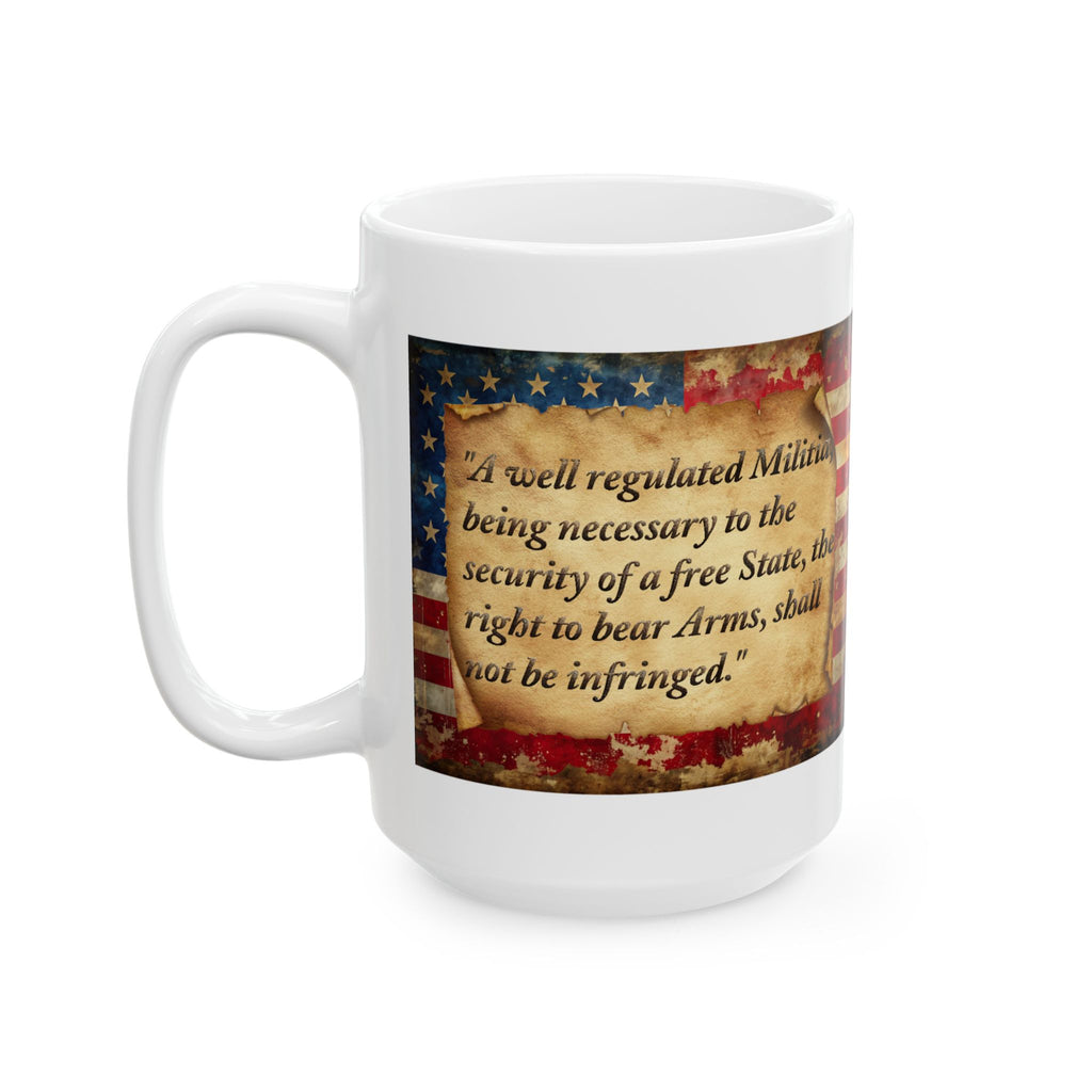 2nd Amendment Quote Mug — Vintage American Flag 11oz/15oz