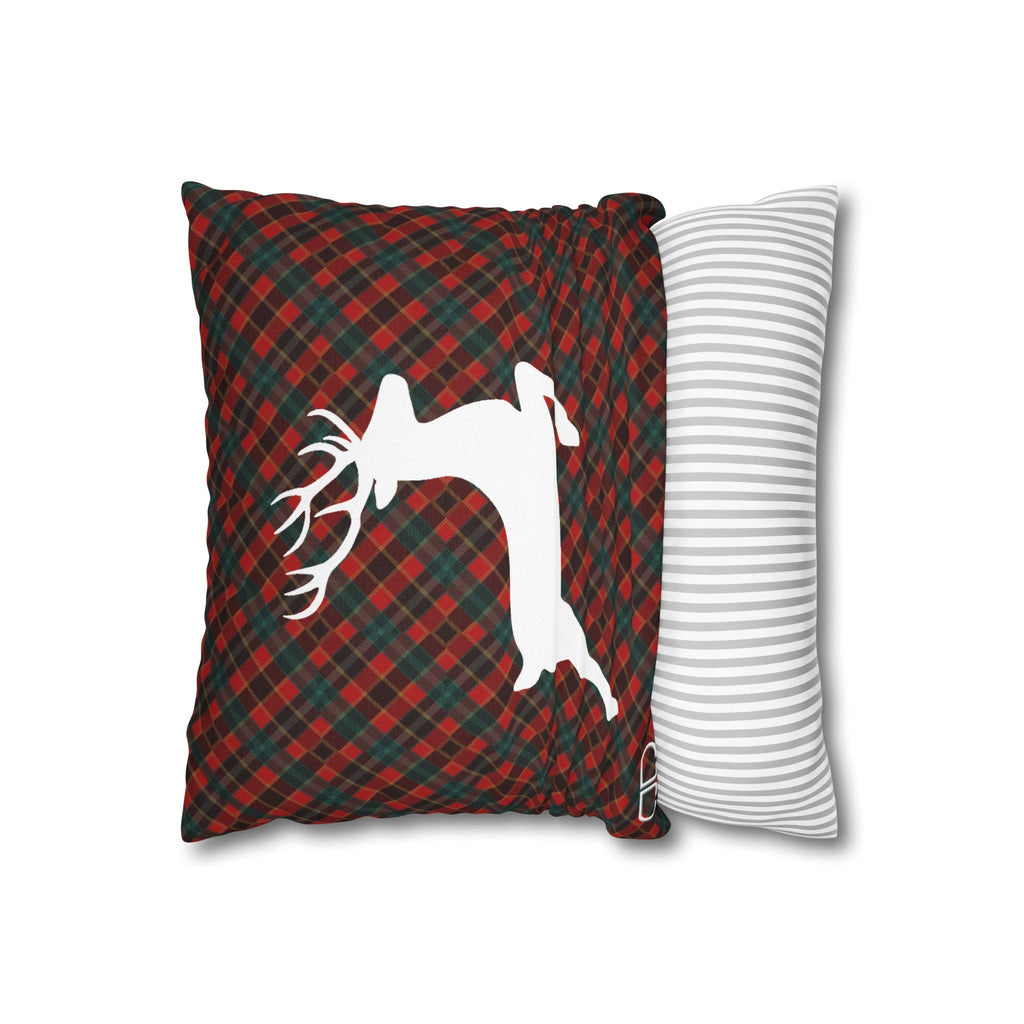 Christmas Reindeer Plaid Pillowcase