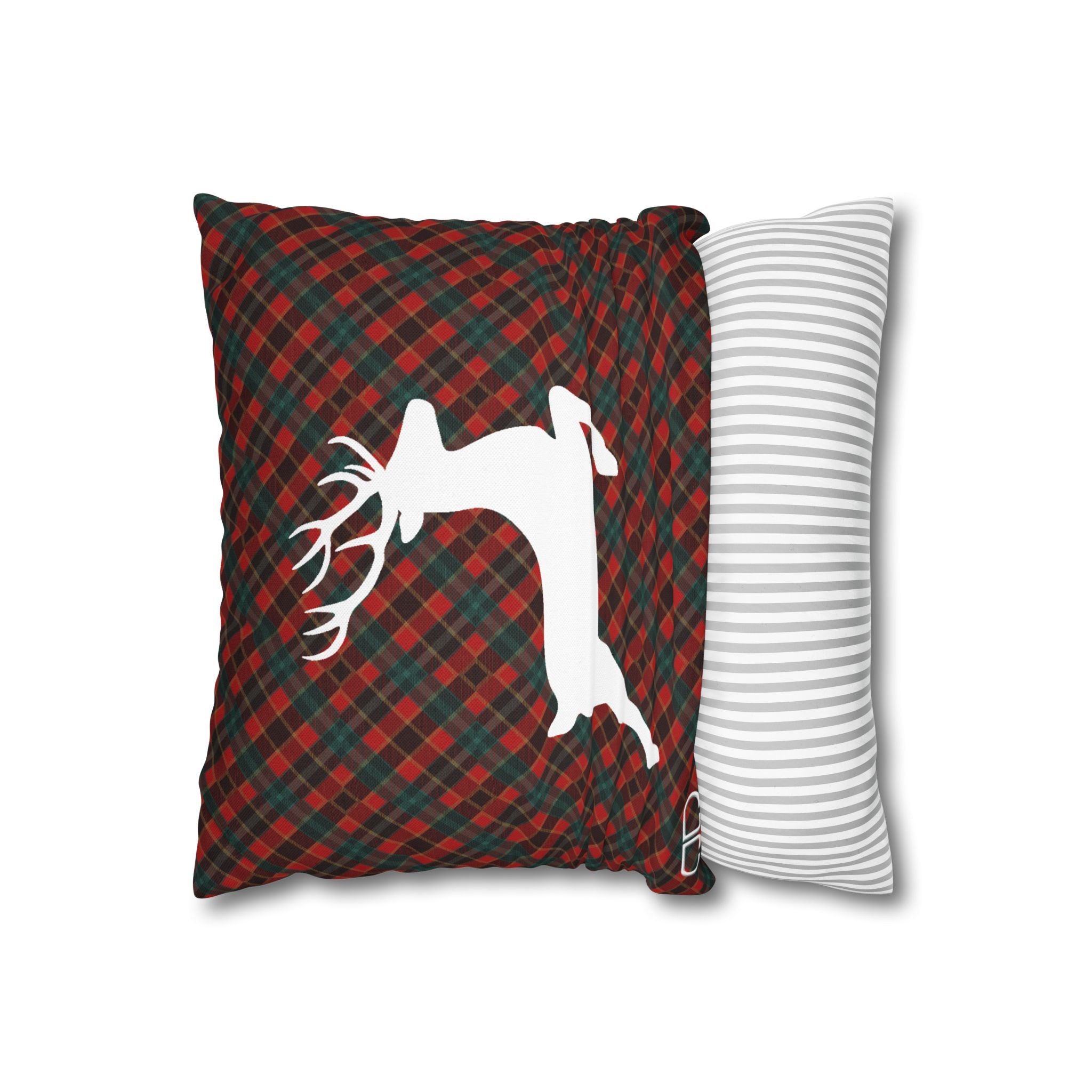 Christmas Reindeer Plaid Pillowcase