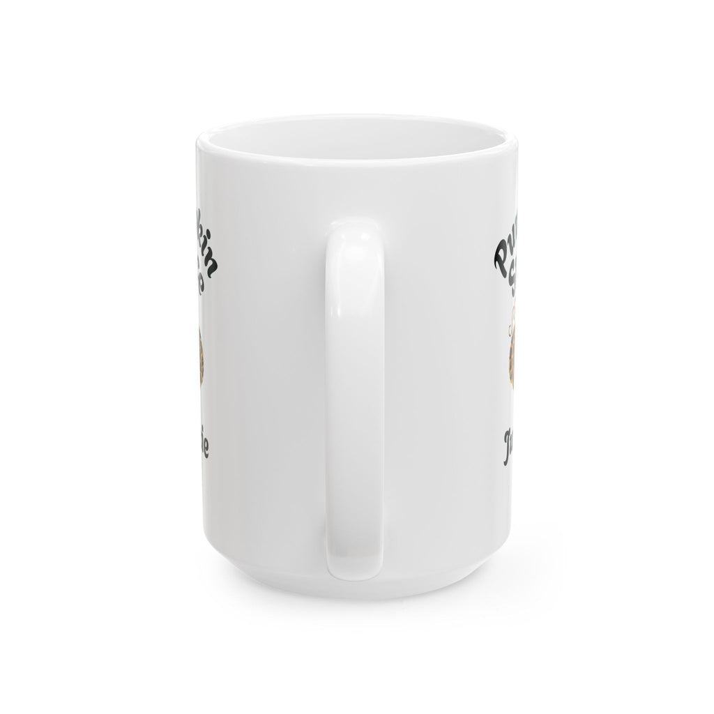 Pumpkin Spice Junkie | Ceramic Coffee Mug, Funny Gift for Coffee Lovers, Personalized Mug, Perfect for Birthdays or Holidays