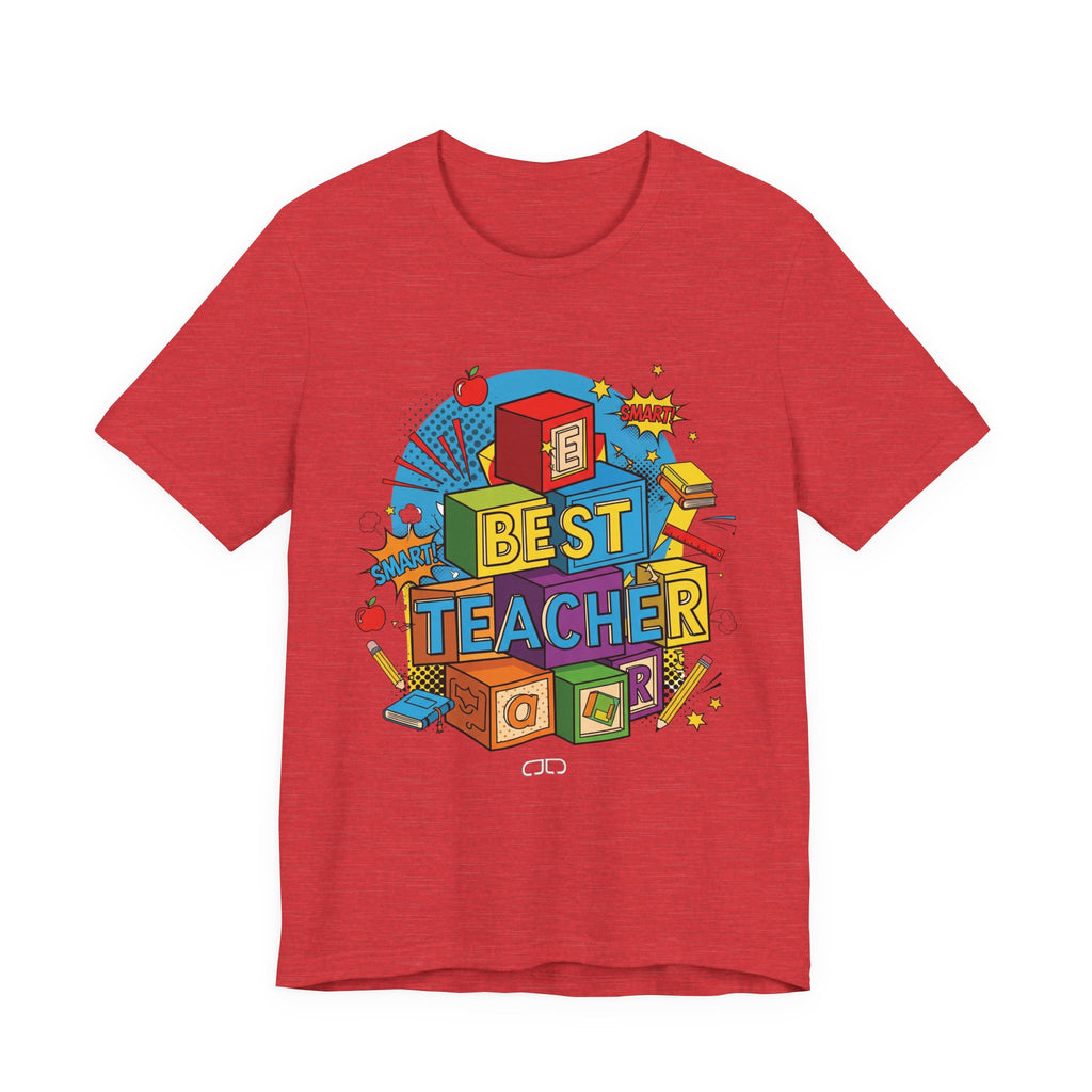 Best Teacher Unisex Jersey Tee - Fun Gift for Educators, Teacher Appreciation, Back to School, Classroom Vibes, Inspirational T-Shirt