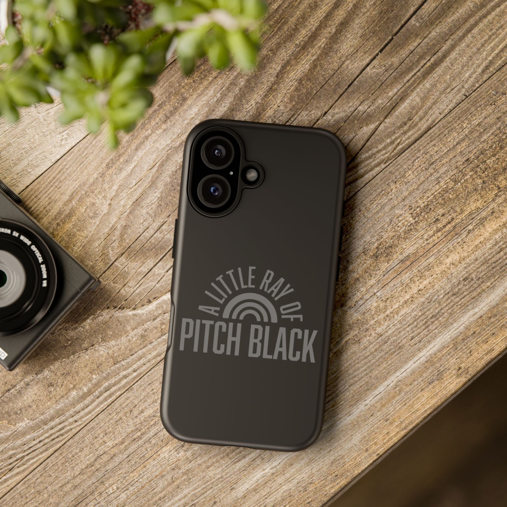 A Little Ray of Pitch Black Stylish Phone Case, Unique Mobile Cover, Gift for Her, Trendy Accessory for Phone Protection, Cute Birthday Present