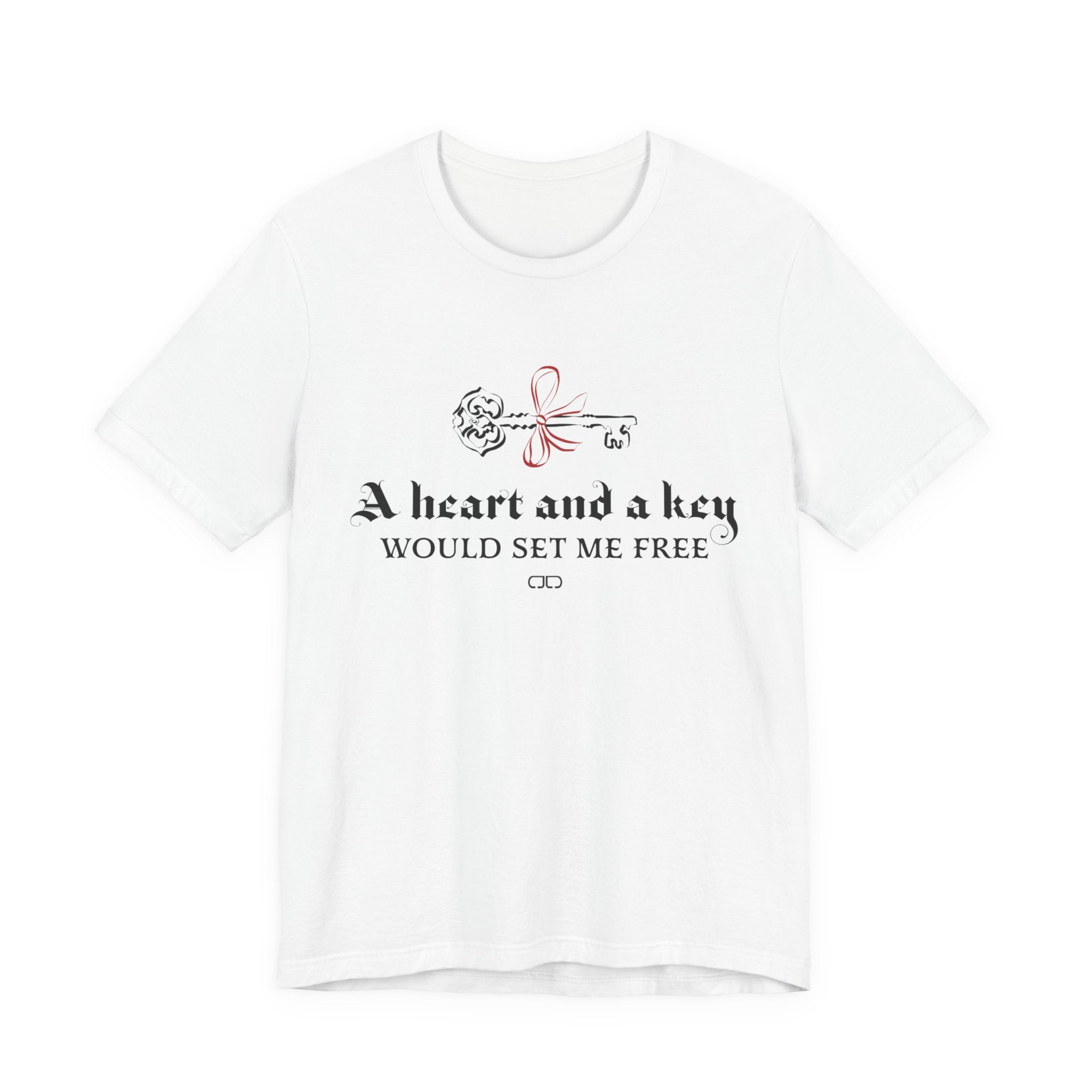 Heart and a Key Tee — "A heart and a key would set me free" Romantic Graphic T-Shirt