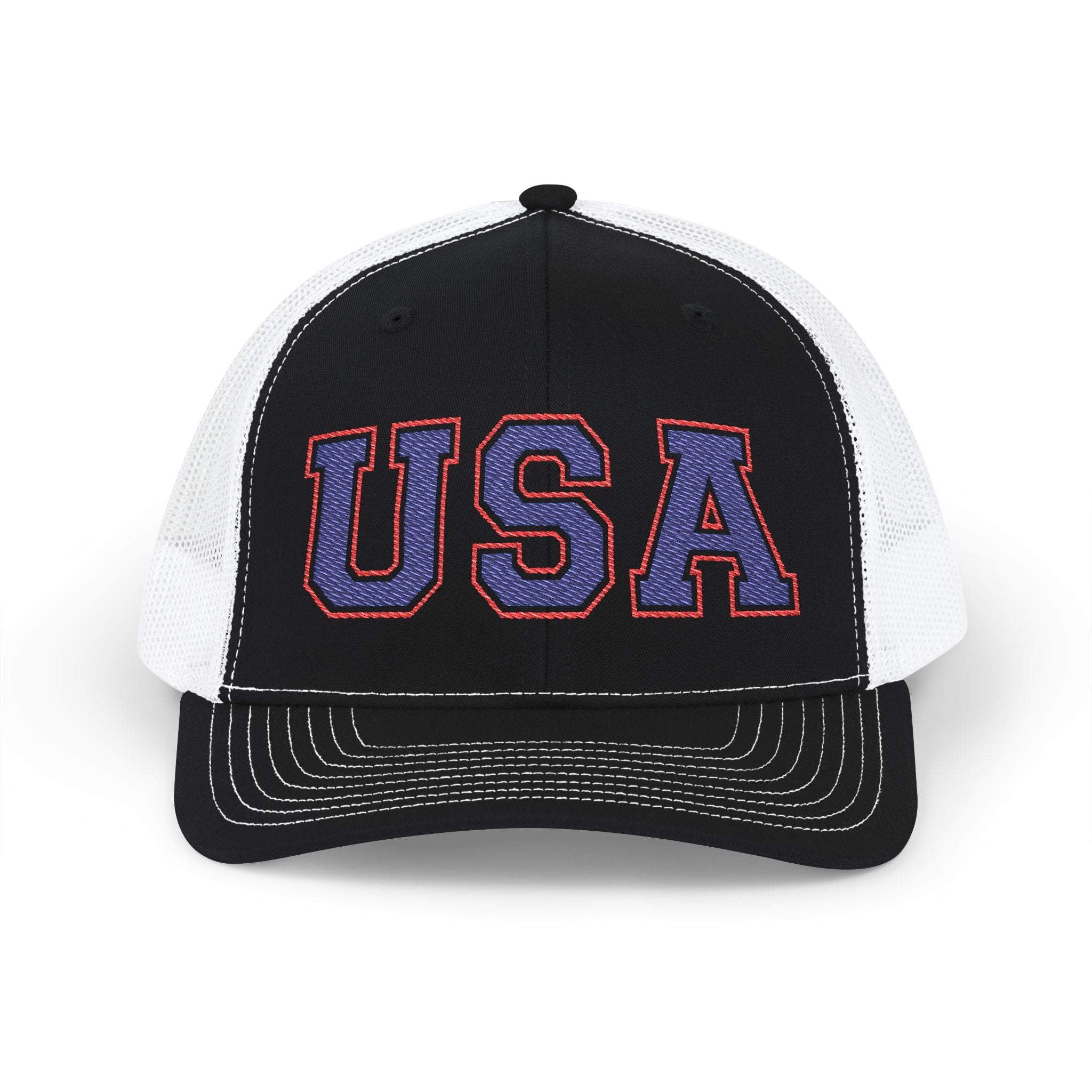Patriotic Snapback Trucker Cap, USA Embroidered Hat, Summer Fashion Accessory, Festival Gear, Sports Event Cap, Gift For Him/Her