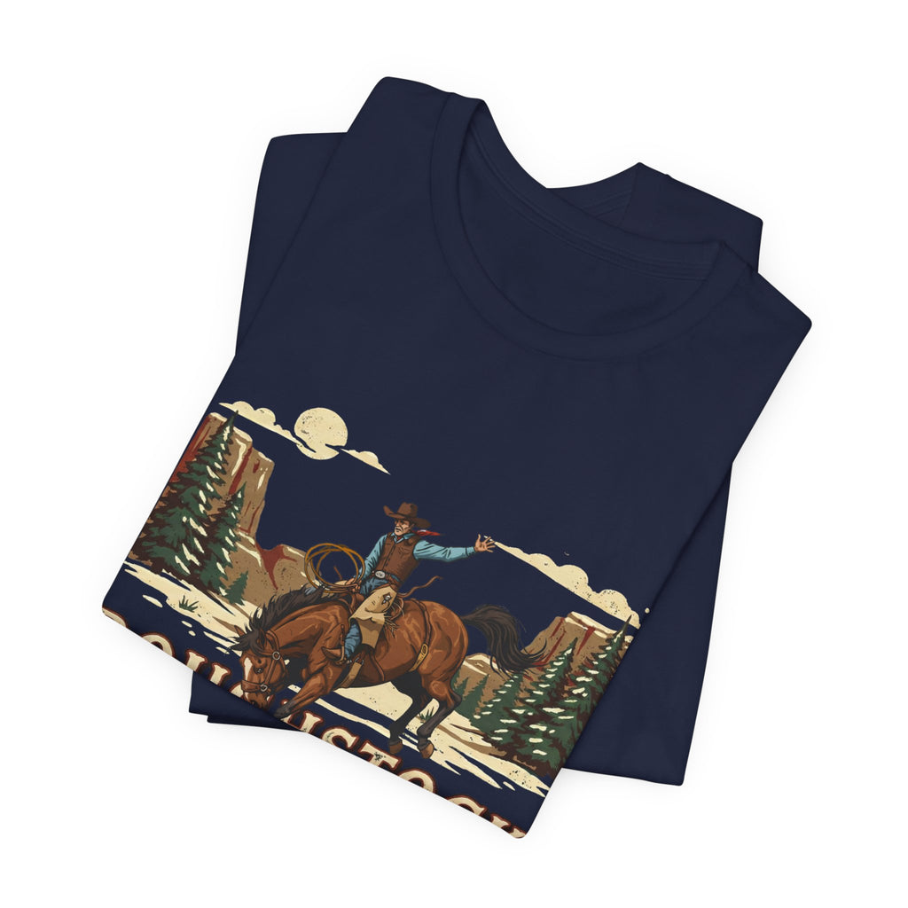 "Roughstock & Stockings" Christmas Cowboy Shirt