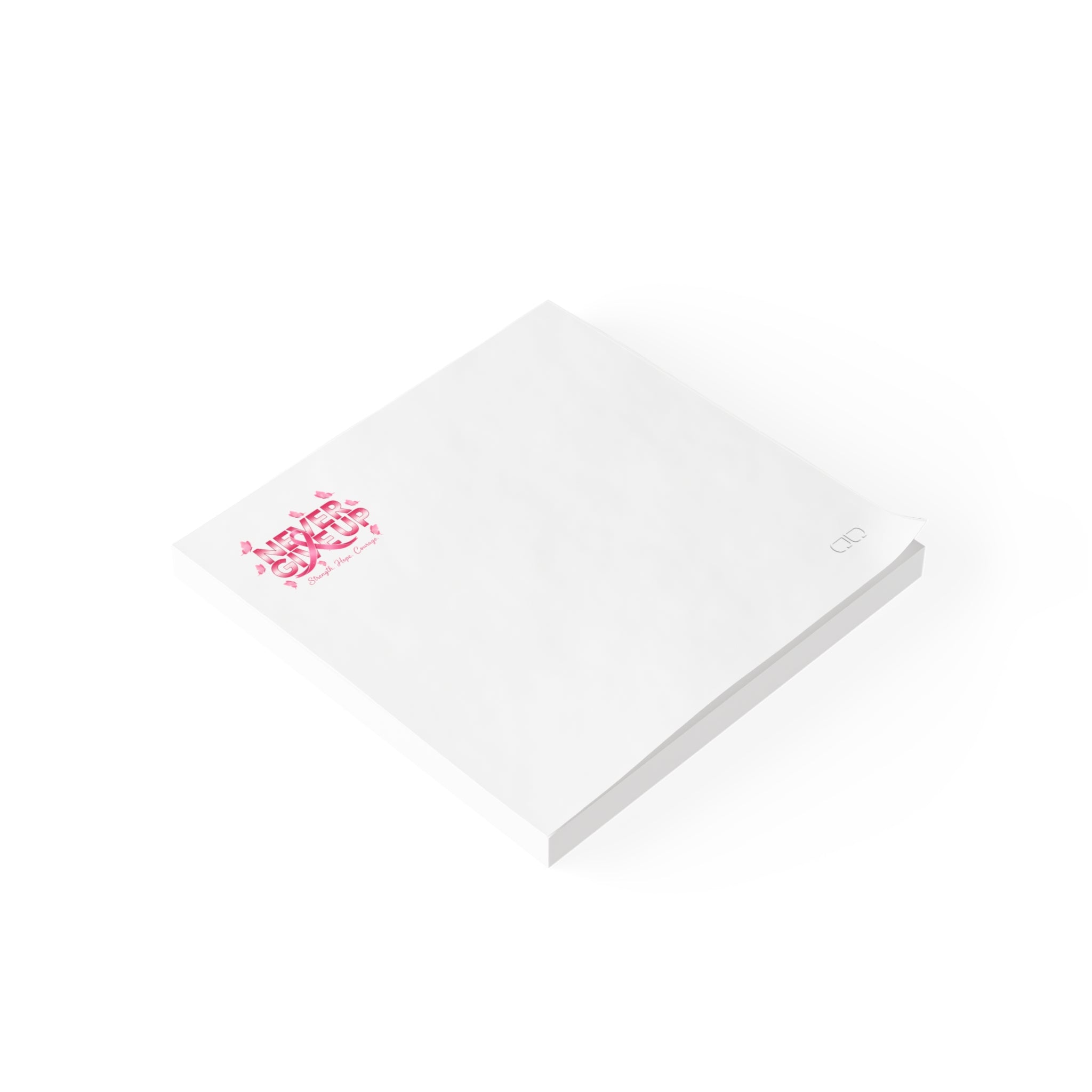 Never Give Up! Chic Pink Floral Post-it® Note Pads for Home or Office, Sticky Notes for Planners, Gifts for Her, Organization Essentials, CuteStationery