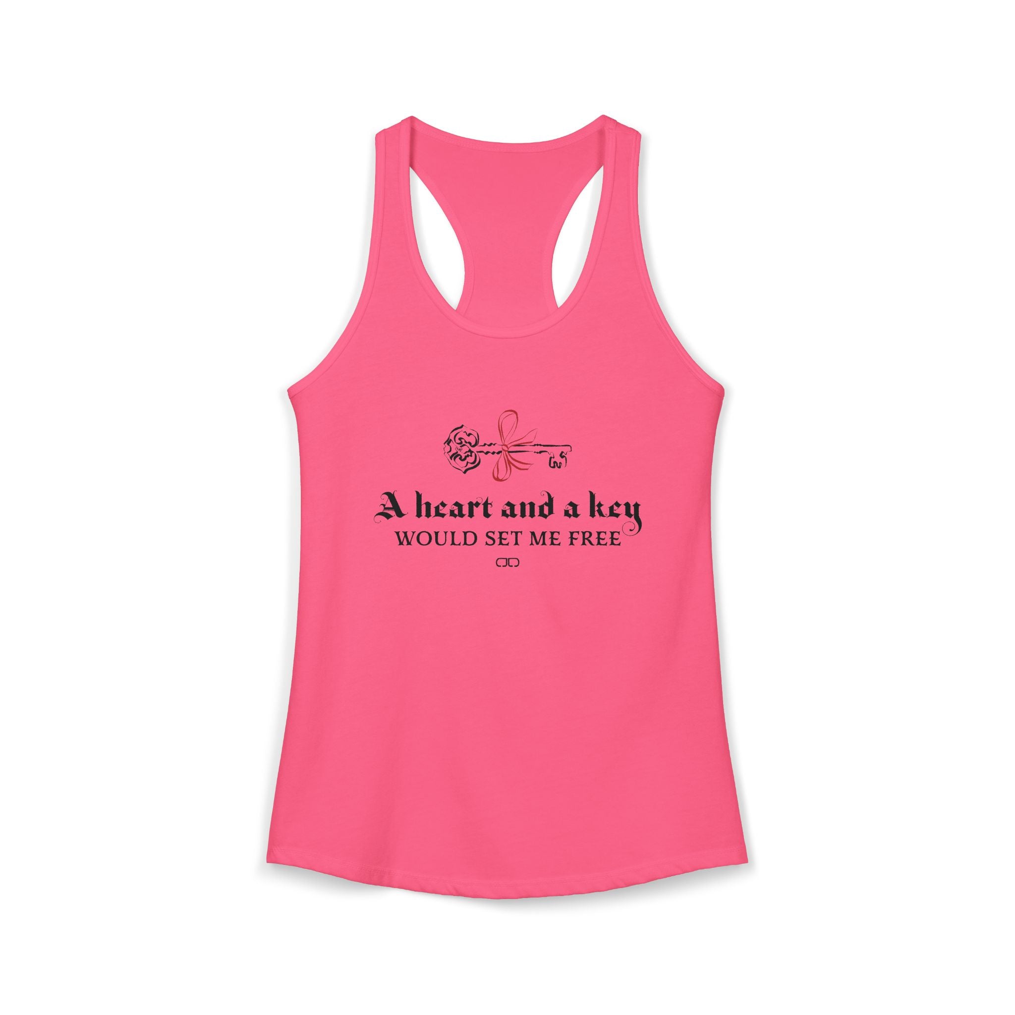 A Heart and Key Would Set Me Free Women's Racerback Tank