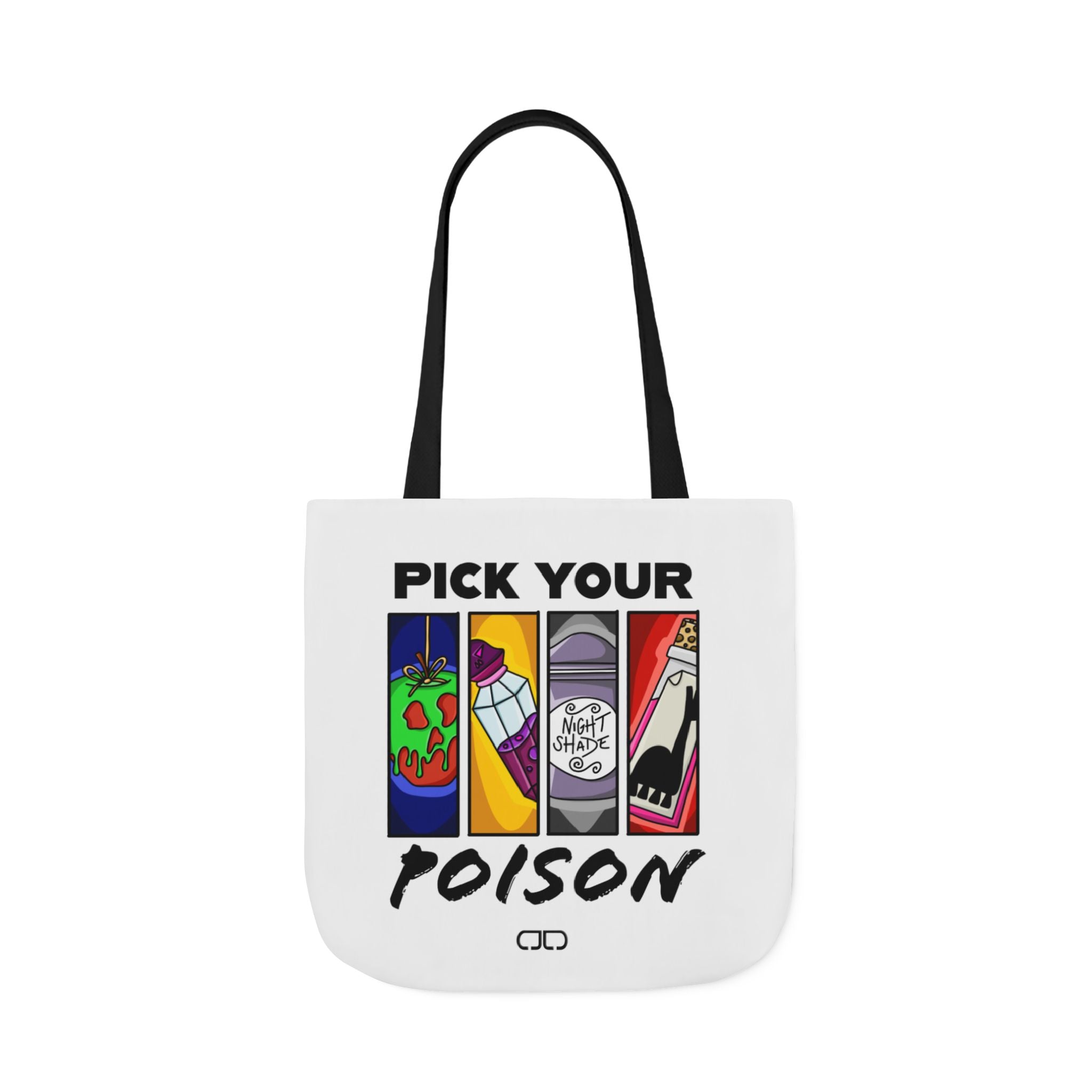 Pick Your Poison Tote Bag, Colorful Canvas Shopper, Fun Bag for Parties, Gifts for Friends, Reusable Grocery Tote