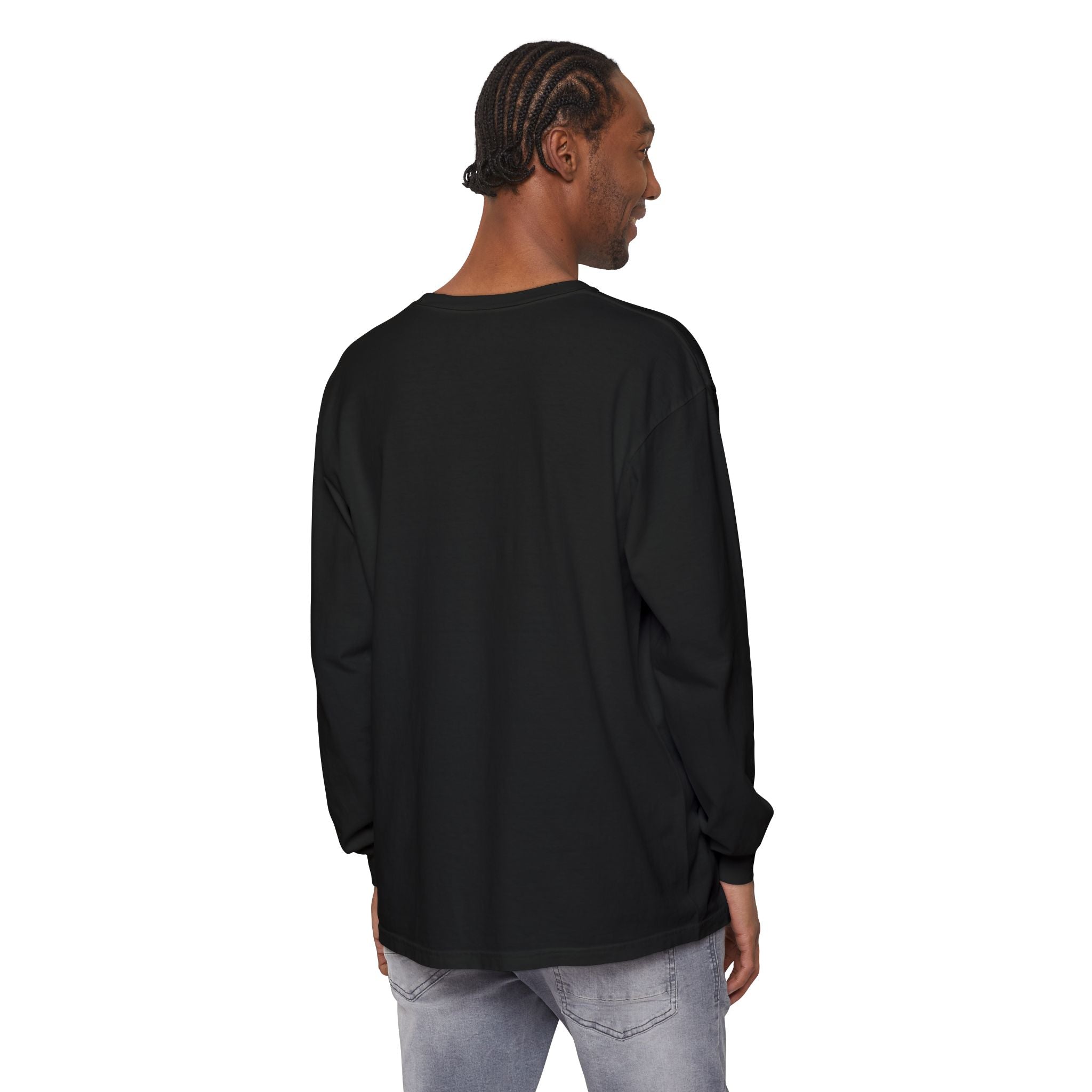 Hey Boo Halloween Ghost Long Sleeve T-Shirt - Perfect for Fall, Spooky Season, Cute Ghost Tee, Unisex Halloween Apparel, 'Hey Boo' Shirt