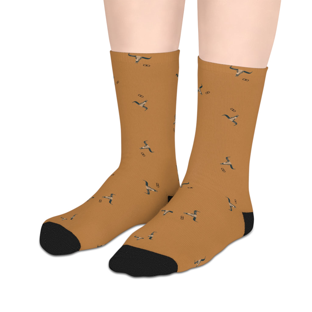 Cow Skull Boot Socks | Cozy, Stylish, Giftable Footwear | Perfect for Casual Wear, Hiking, and Everyday Comfort