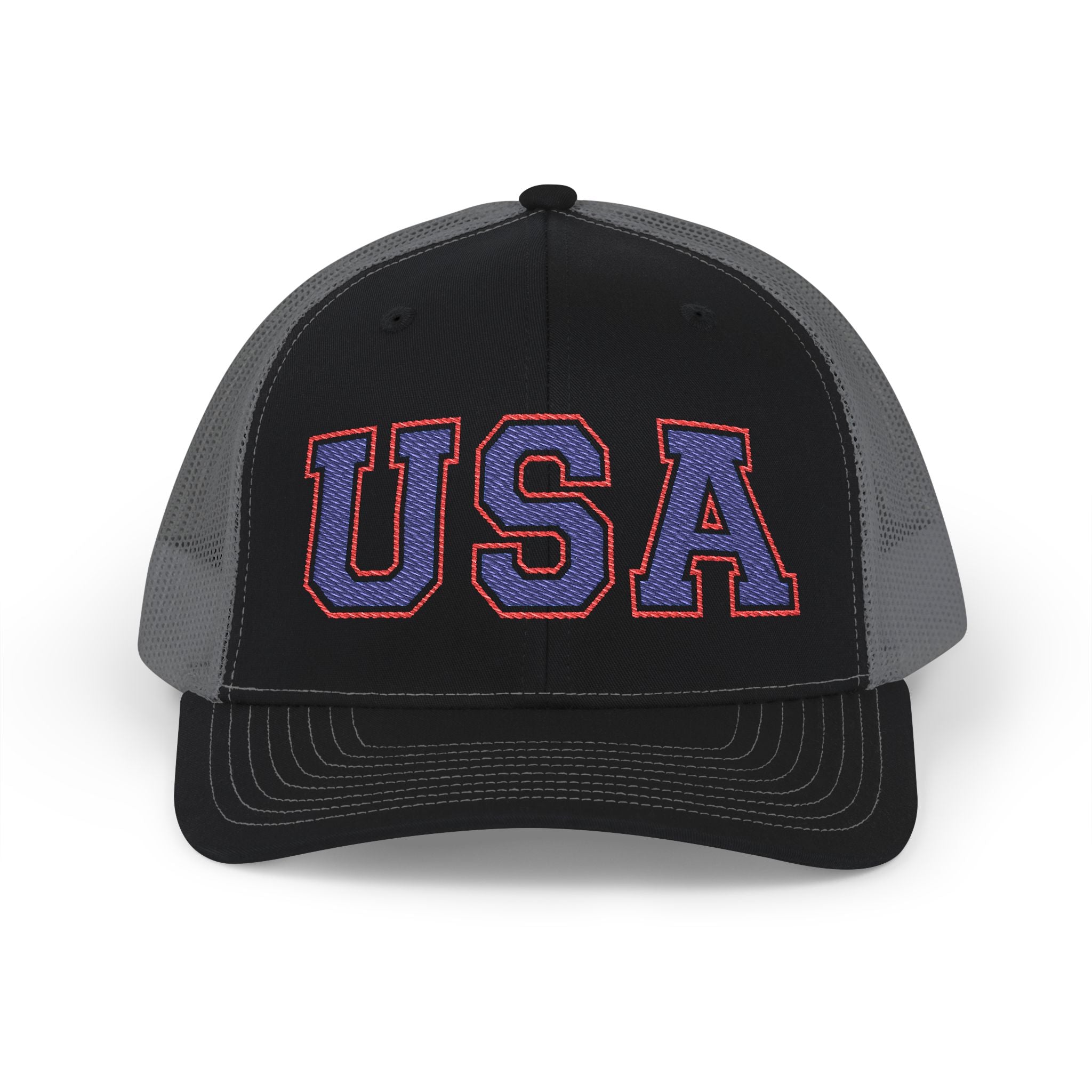Patriotic Snapback Trucker Cap, USA Embroidered Hat, Summer Fashion Accessory, Festival Gear, Sports Event Cap, Gift For Him/Her