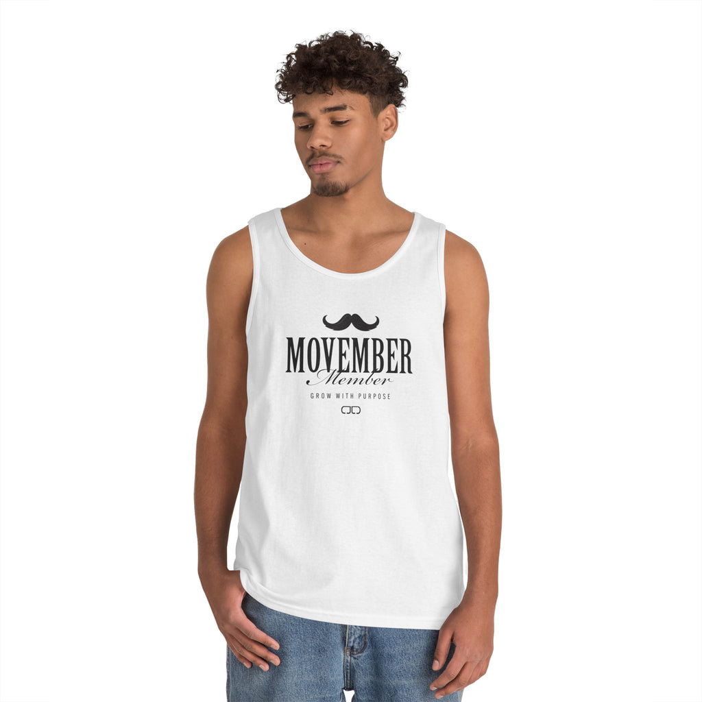 Movember Heavy Cotton Tank Top | Men's Mustache Awareness, Gift for Movember Participants, Casual Wear, Fundraising Event, [...]