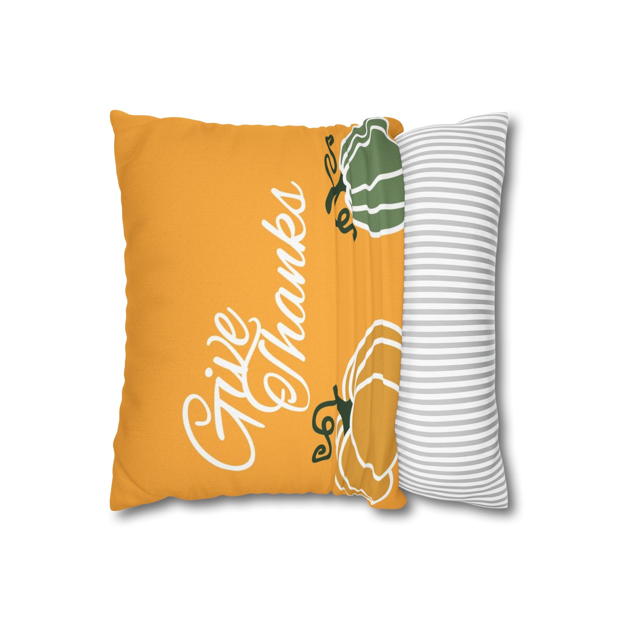 Thanksgiving Decorative Pillowcase, Autumn Home Decor, Give Thanks Cushion Cover, Fall Pillow, Harvest Pillows, Seasonal Throw Pillow